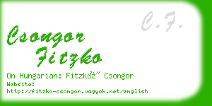 csongor fitzko business card